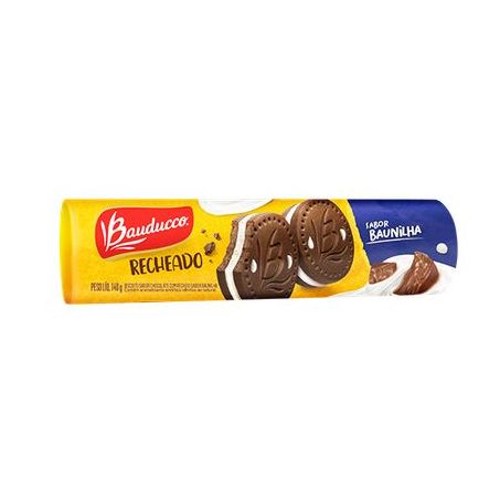 Biscoito recheado bauducco sabor baunilha 108g