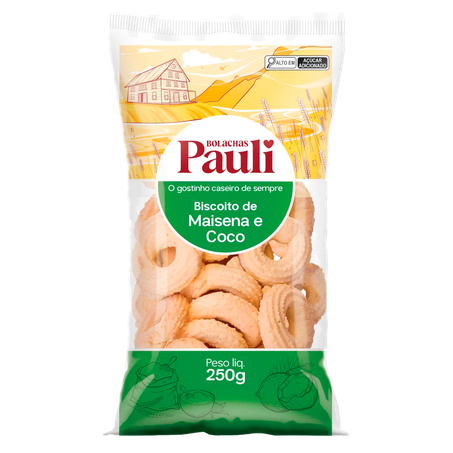 Biscoito Pauli Maizena Coco 270g