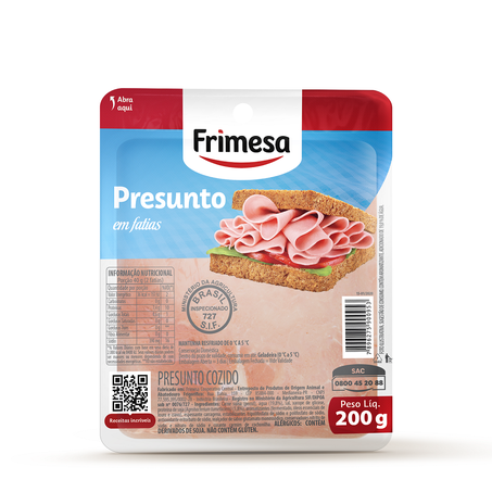 Presunto Frimesa em Fatias Embalagem 200G