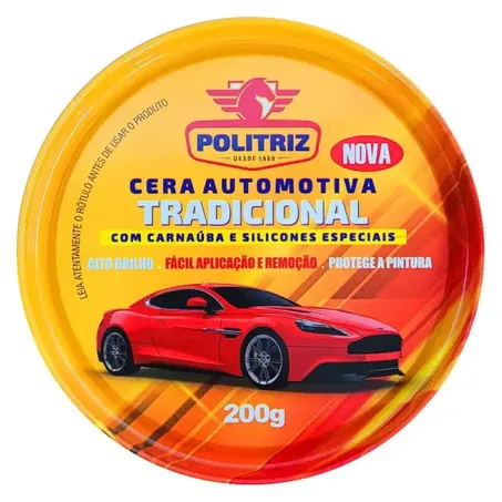 Cera Automotiva Para Carro Politriz Brilho Total 200g