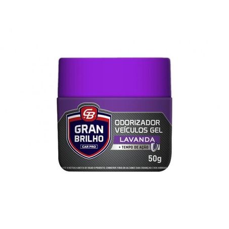 Odorizador veiculos gel lavanda gran brilho 50g