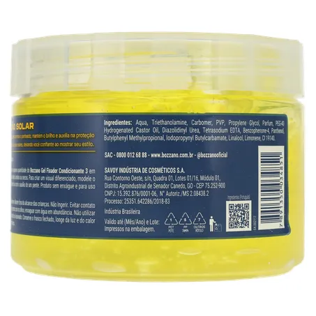 Gel Fixador Condicionante Bozzano Forte Fixação Fator 3 Proteção Solar Pote 300gr 360-19