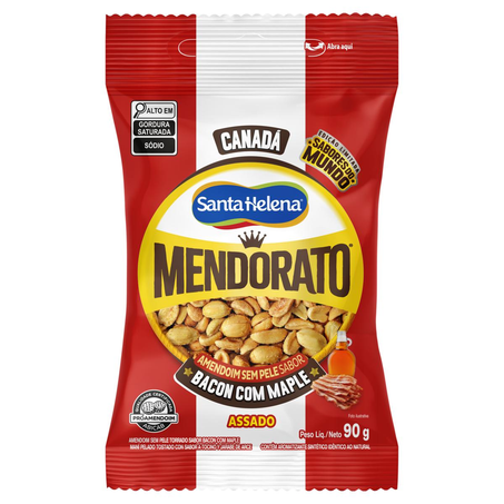 Amendoim Mendorato Santa Helena 90g - Bacon com Maple - Canadá