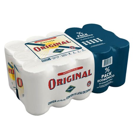 CAIXA DE CERVEJA ORIGINAL LATA 269ML C/15