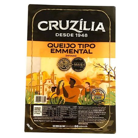 Queijo cruzilia emmental 140g