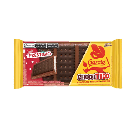 Chocolate Garoto Nestlé Trio Prestígio 90g