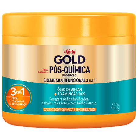 Creme tratamento niely gold 430ml pos química