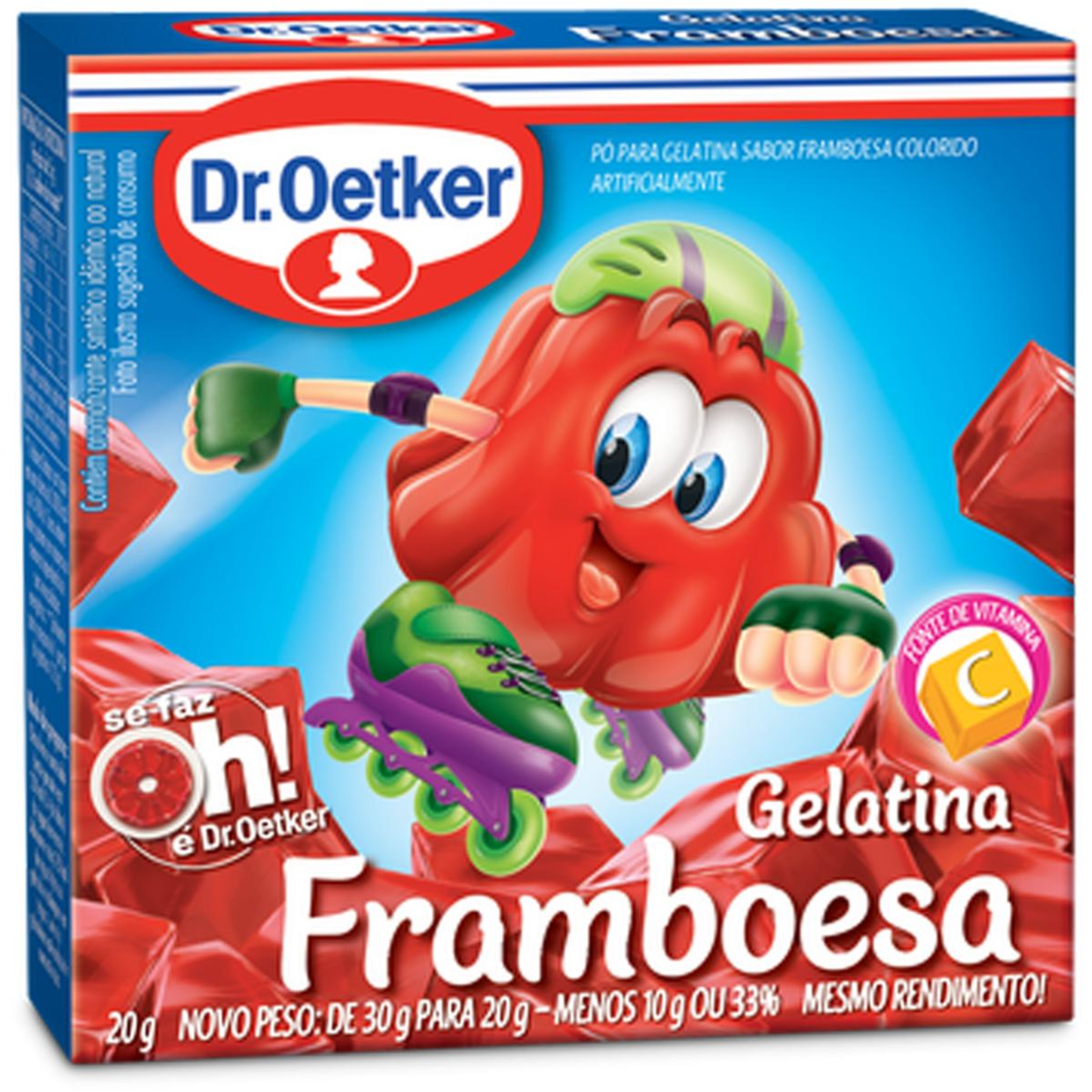 Gelatina Dr. Oetker 20g - Framboesa