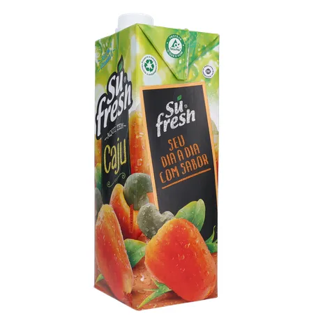 Bebida de Fruta Adoçada Su Fresh Caju Caixa com Tampa 1lt 360-6