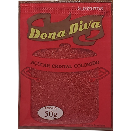Açúcar Dona Diva Colorido Sachê 50g 
 