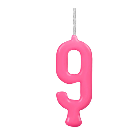 VELA NUMERADA KIREY ROSA N-9