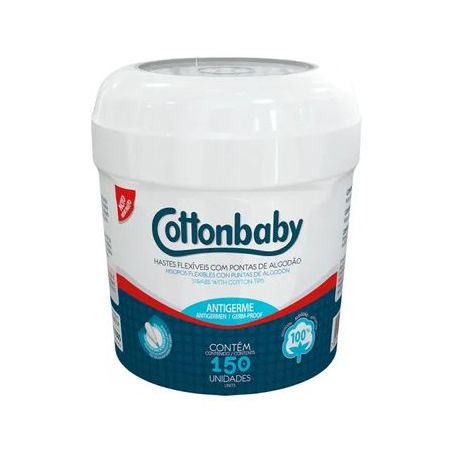 Hastes Flexíveis Cottonbaby Pote 150UN