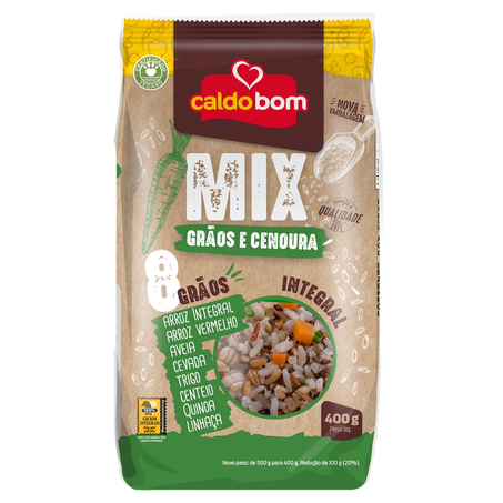 Arroz Caldo Bom 400g - Mix Grãos e Cenoura