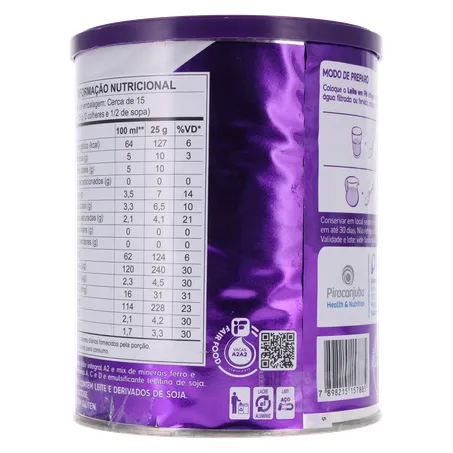 LEITE PÓ PIRACANJUBA INTEGRAL A2 LATA 380G 360-15
