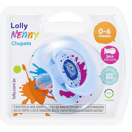 Chupeta lolly tip silicone redondo tm.1 azul