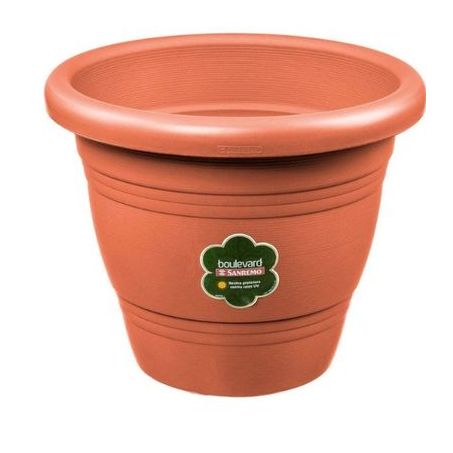 Vaso Sanremo Redondo Cor Terracota 17cm