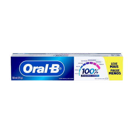 Creme dental 100% oral b 175g