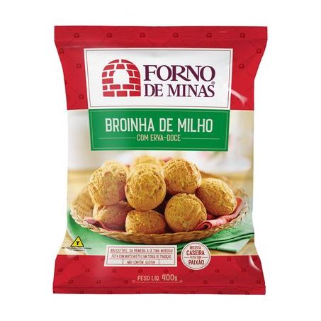 Broinha de milho forno de minas com erva doce 400g