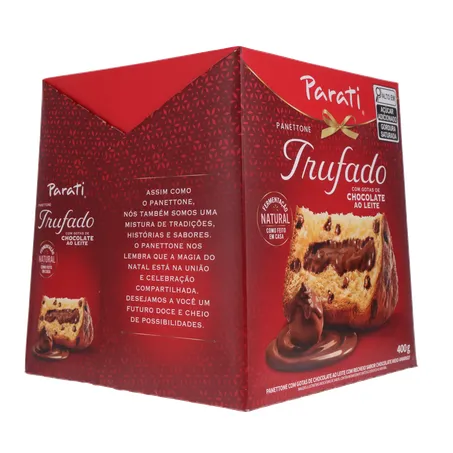 Panettone Parati Trufado com Gotas de Chocolate Ao Leite Caixa 400gr 360-31