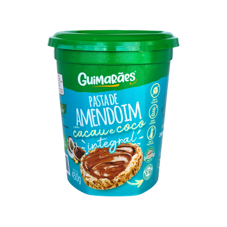 Pasta amendoim guimaraes integral cacau coco 450g