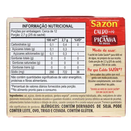CALDO SAZON PÓ PICANHA 32,5G 360-18