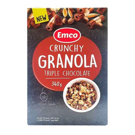 Granola crocante triplo chocolate emco 340g