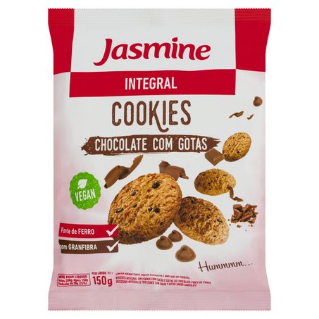 BISCOITO COOKIE INTEGRAL CACAU E GOTAS DE CHOCOLATE JASMINE