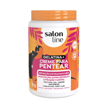 GELATINA SALON LINE + CREME DE PENTEAR DEFINIÇÃO EXTRAORDINÁRIA 1KG