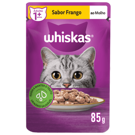 Ração whiskas molho frango 85g