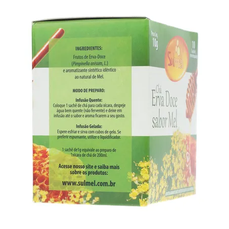 Cha sulmel erva doce mel 10g 360-11