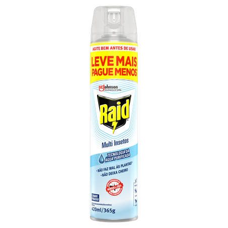 Inseticida aero multi aqua protection raid 420ml l+p-