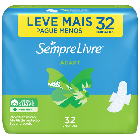 ABSORVENTE SEMPRE LIVRE SUAVE C/ABAS 32UN