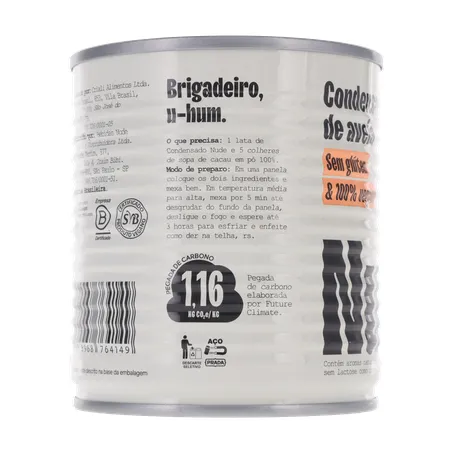 LEITE CONDENSADO DE AVEIA VEGANO NUDE 330G COM ACUCAR 360-28