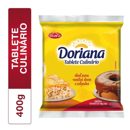 MARGARINA DORIANA TABLETE CULINARIO 80% GORDURA 400G