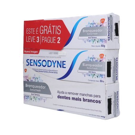 Creme Dental Sensodyne 50g Lv3 Pg2 Branqueador Extra Fresh 360-4