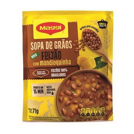 Sopa Feijão com Mandioquinha Maggi Pacote 71G