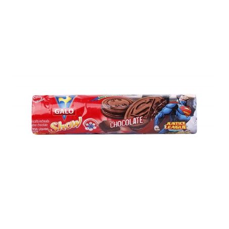 Biscoito recheado galo show chocolate 112g