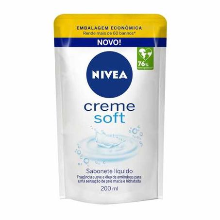 SABONETE LÍQUIDO  NIVEA 200ML CREME SOFT