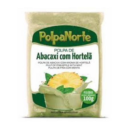 Polpa Congelada Polpa Norte Abacaxi Hortelã Embalagem 100G