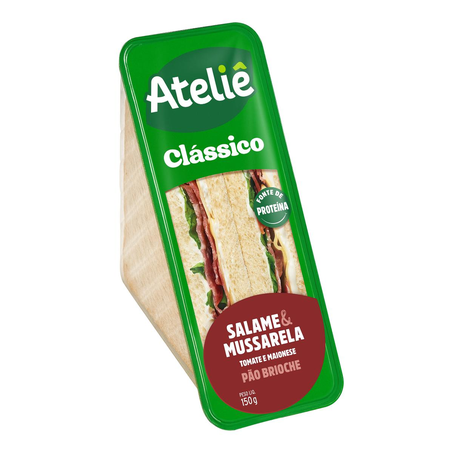 Sanduiche Clássico Brioche 150g - Salame