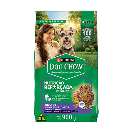 Racao Dog Chow 900g Adultos Minis Pequenos Carne Frango