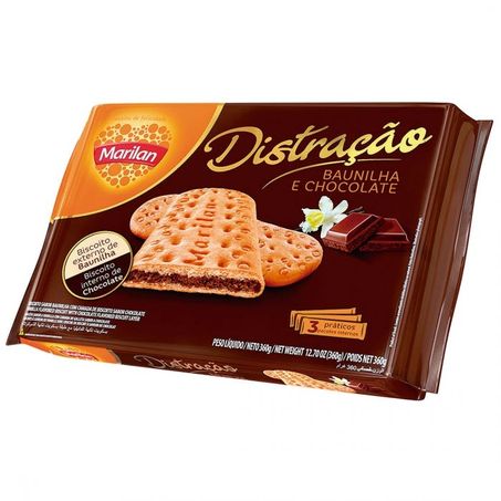 Biscoito marilan 340g distração chocolate