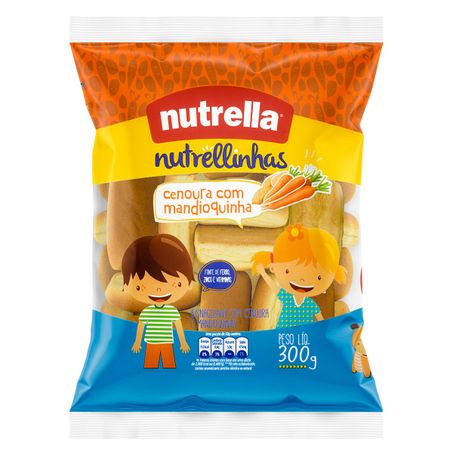 PÃO BISNAGUINHA CENOURA COM MANDIOQUINHA NUTRELLA NUTRELLINHAS