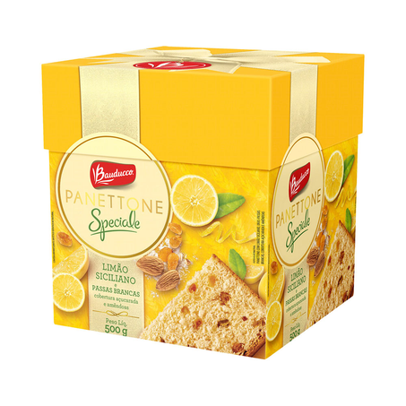 Panettone Bauducco Speciale Uva Passa Branca e Limão 500G