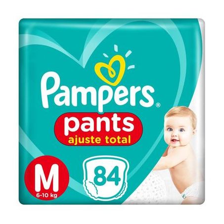 Fralda Descartável Infantil Pants Pampers M Pacote 84 Unidades