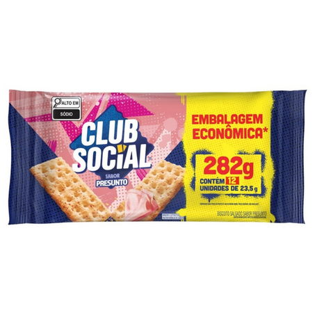 Biscoito Club Social Presunto 282g