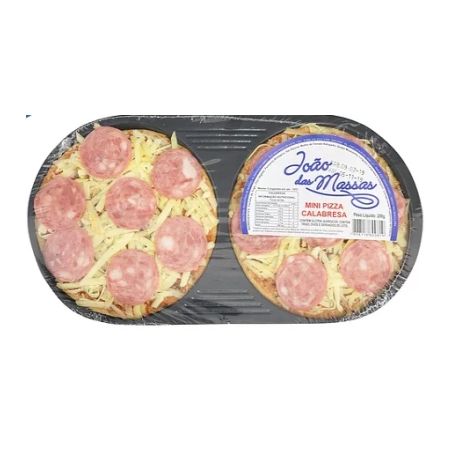 Mini pizza calabresa joão das massas 200g