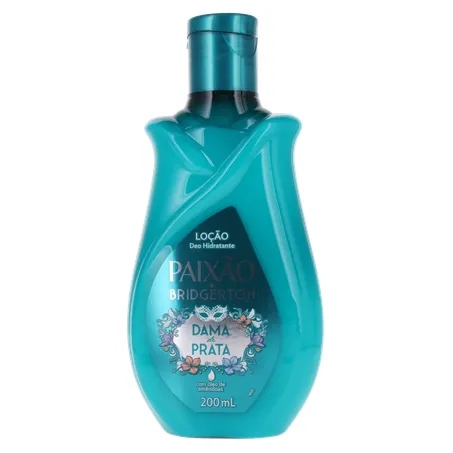 LOÇÃO HIDRATANTE CORPORAL PAIXÃO BRIDGERTON DAMA DE PRATA C/ÓLEOS DE AMÊNDOAS 200ML 360-1