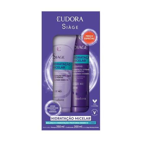 Kit eudora siàge hidratação micelar sham