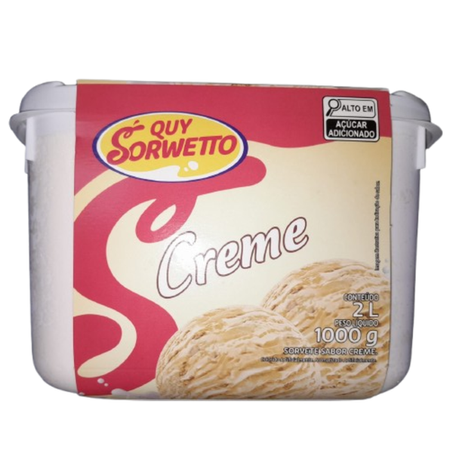 SORVETE QUY SORWETTO CREME 2L